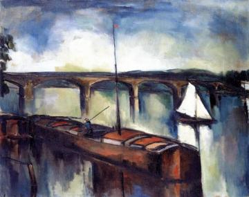 The Bridge At Chatou With A White Sail Artwork by Maurice De Vlaminck