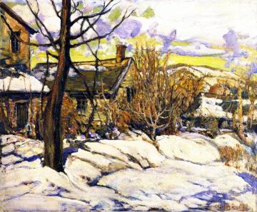 Silvermine Snow Scene Artwork by Charles Reiffel