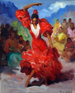 Baile Flamenco Artwork by Francisco Rodriguez Sanchez Clement