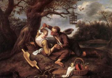 Merry Couple Artwork by Jan Steen