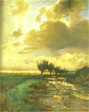 Country Road Artwork by Alexei Kondratevich Savrasov