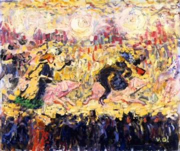 Merry-go-round With Pigs Artwork by Kees Van Dongen
