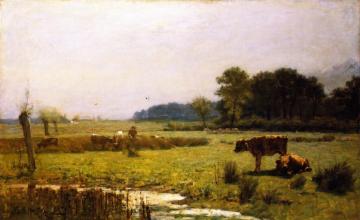 A Surrey Meadow, Morning Artwork by Edward Arthur Walton