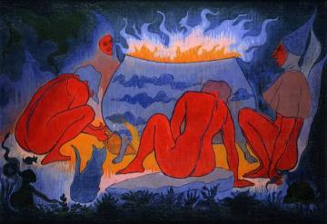 Witches around the Fire Artwork by Paul Ranson