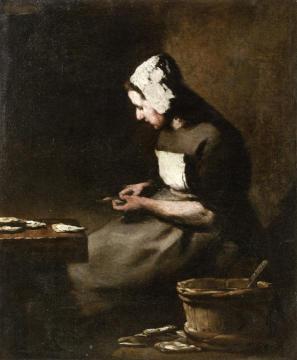 Shucking Oysters Artwork by Theodule Ribot
