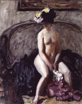 Seated Nude: The Black Hat Artwork by Philip Wilson Steer