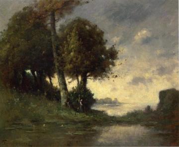 Banks Of The Marne, Near Angers Artwork by Paul-Desire Trouillebert