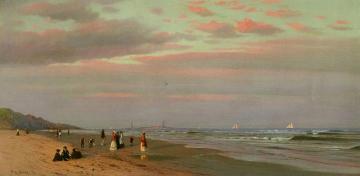 An Afternoon On Long Beach, Gloucester, Massachusetts Artwork by Francis Augustus Silva