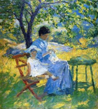 Mary Roberts Ebert With Betty Artwork by Charles Ebert