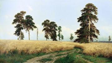 A Rye Field Artwork by Ivan Ivanovich Shishkin