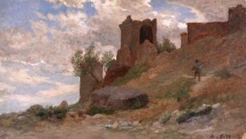 Mt. Colognola, Near Perugia Artwork by Elihu Vedder