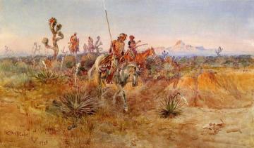 Navajo Trackers Artwork by Charles Marion Russell