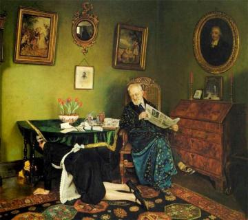 She Stoops To Conquer Artwork by Charles Spencelayh