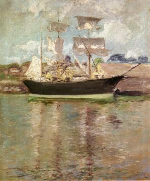 Gloucester Schooner Artwork by John Twachtman