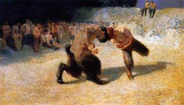 Fighting Fauns Artwork by Franz von Stuck