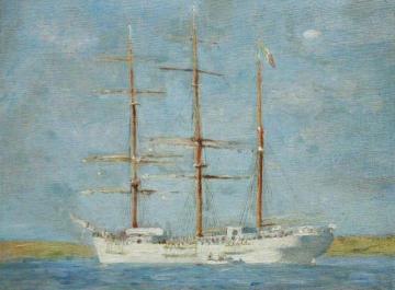 White Barque Artwork by Henry Scott Tuke