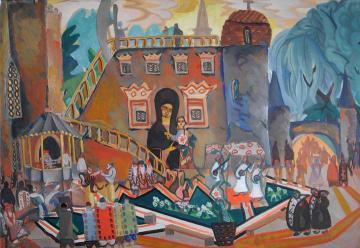 Stage Design For "the Snowmaiden" Artwork by Boris Grigoriev