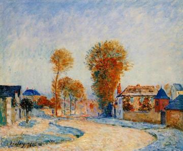 The First Hoarfrost Artwork by Alfred Sisley