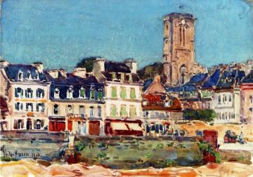 The Quai, Lannion Artwork by Frederick Childe Hassam