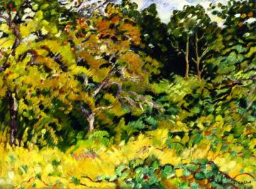 A Clump Of Trees At Choisel Artwork by Louis Valtat