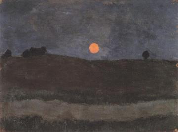 Moonlit Landscape Artwork by Paula Modersohn-Becker