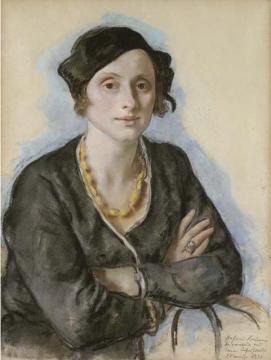 Portrait of Ekaterina Cavos Hunter, the artist's cousin Artwork by Zinaida Serebriakova
