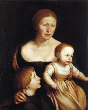 The Artist's Family Artwork by Hans Holbein the Younger