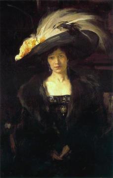 Clotilde with Hat Artwork by Joaquin Sorolla y Bastida