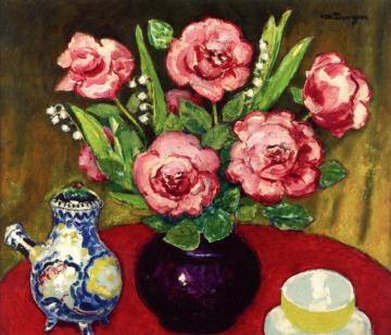 Still Life With Roses And Lily Of The Valley Artwork by Kees Van Dongen
