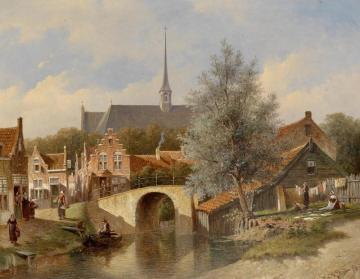 Everyday Life In Edam Artwork by Petrus Gerardus Vertin