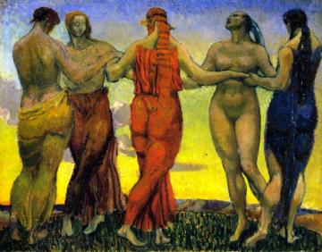 The Dancers Artwork by Duncan Grant