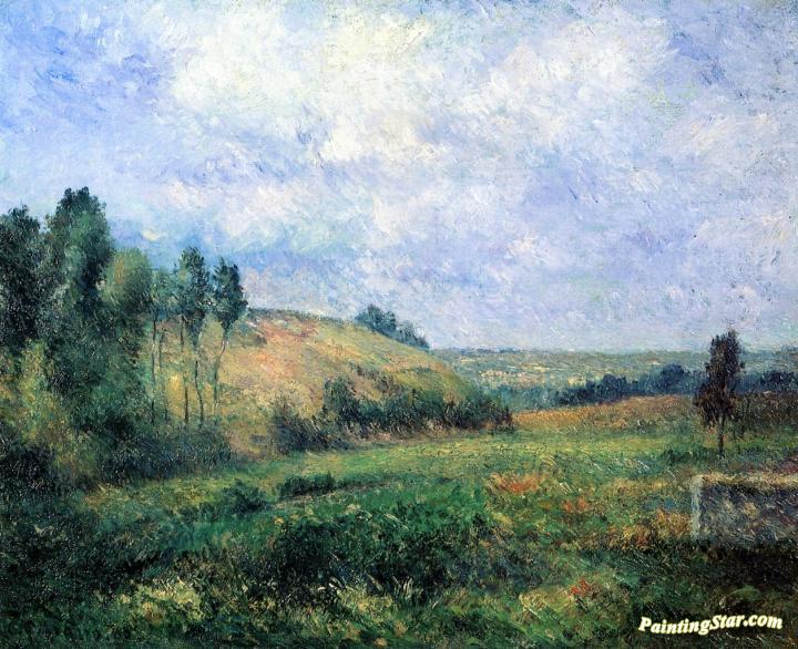 Landscape, near Pontoise Artwork by Camille Pissarro