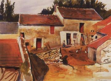 Fresnel. A peasant farm Artwork by Zinaida Serebriakova