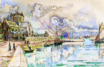 Barfleur, the Harbor Artwork by Paul Signac