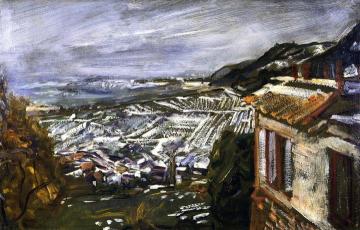 View from Naukastel, Late Autumn with Snow Artwork by Max Slevogt