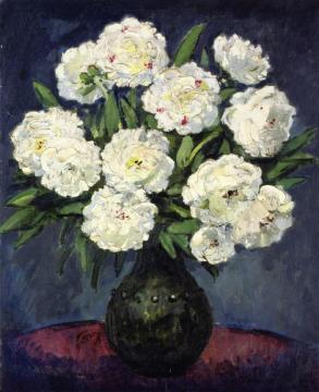 Bouquet Of Peonies In A Green Vase Artwork by Kees Van Dongen