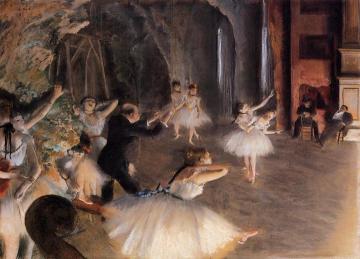 The Rehearsal On Stage Artwork by Edgar Degas