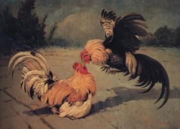 Gallos De Pelea Artwork by Enrique Martinez Cubells