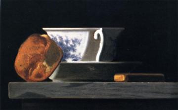 Cup, Biscuit And Fruit Artwork by John Frederick Peto