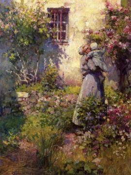 Peasant's Garden Artwork by Robert Vonnoh