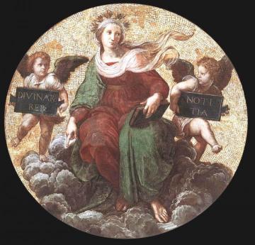 Theology (ceiling tondo) (Stanza della Segnatura) Artwork by Raphael