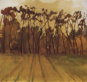 Autumn Landscape Artwork by Zinaida Serebriakova