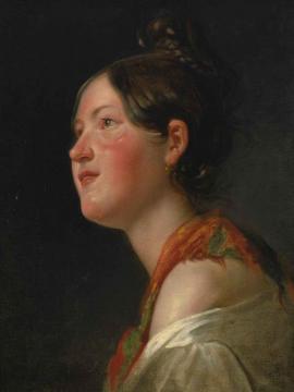 Portrait Of A Young Girl In Profile Artwork by Friedrich von Amerling