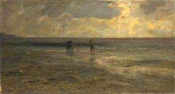 Evening At The Beach Artwork by Jacob Maris