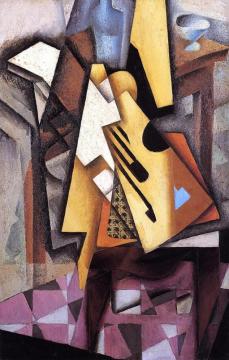 Guitar On A Chair Artwork by Juan Gris