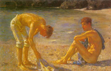 Aquamarine Artwork by Henry Scott Tuke