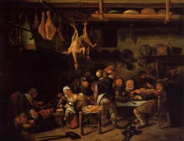 The Fat Kitchen Artwork by Jan Steen