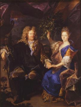 Count Jan Andrzej Morsztyn And His Daughter Artwork by Hyacinthe Rigaud