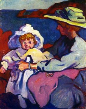 Mother And Child Artwork by Louis Valtat