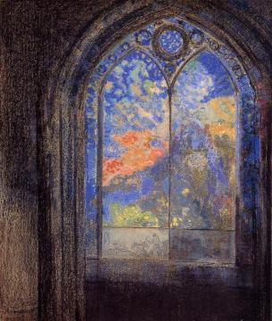 Stained Glass Window Artwork by Odilon Redon